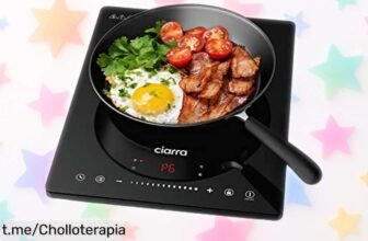 Placa de inducción portátil Ciarra 2000W: super chollo a precio rebajado, ¡cocina fácil y rápido! No te quedes sin la tuya antes que se agote.