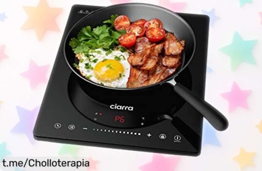 Placa de inducción portátil Ciarra con 2000W, cocina fácil y limpia a un precio rebajado que no volverá: ¡aprovecha esta oportunidad para disfrutar tus mejores platillos!