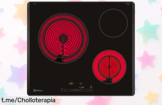 Placa vitrocerámica Balay 60 cm con zona doble que calienta rapidísimo y bloqueo para peques, ahora a precio rebajado ¡No te quedes sin este super chollo y cocina seguro mientras ahorras tiempo!