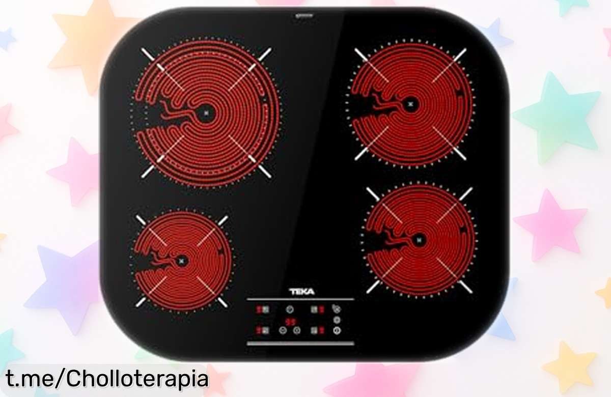 Placa vitrocerámica TEKA de 60 cm, control táctil y potencia extra; ¡rebaja espectacular para cocinar con alegría! No te quedes sin la tuya, corre antes de que se agoten.