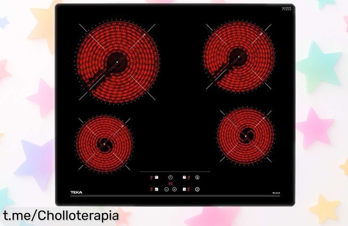 Placa vitrocerámica Teka 60 cm con control táctil a precio rebajado, ¡haz que cocinar sea un gustazo y sorprende a todos en casa sin estrés!