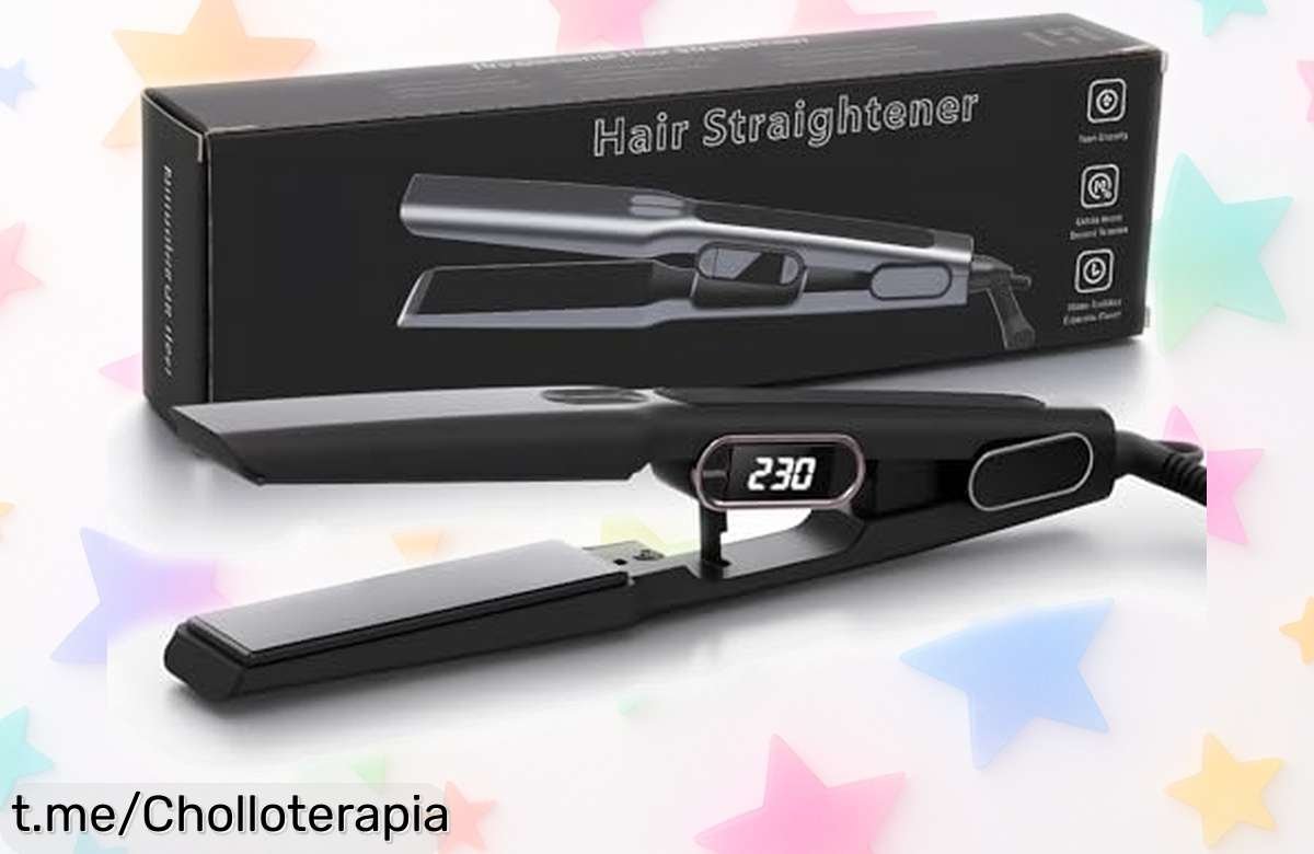 Plancha de pelo Layhou con placas anchas y cerámica a precio rebajado: alisado rápido y brillo espectacular, ¡no te pierdas este super chollo para lucir increíble ya!