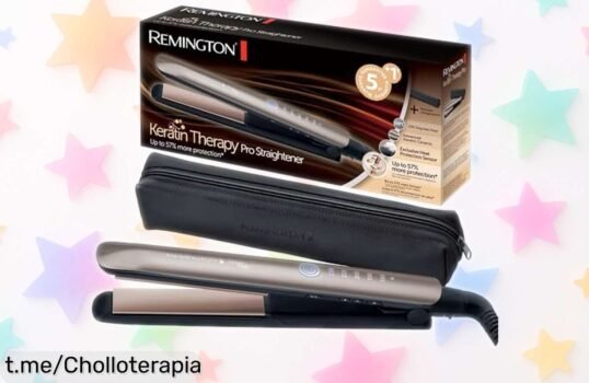 Plancha de pelo Remington con queratina: calor en 15 segundos para un cabello liso y suave a precio rebajado que no se repetirá, ¡mímate hoy y luce fabulosa!