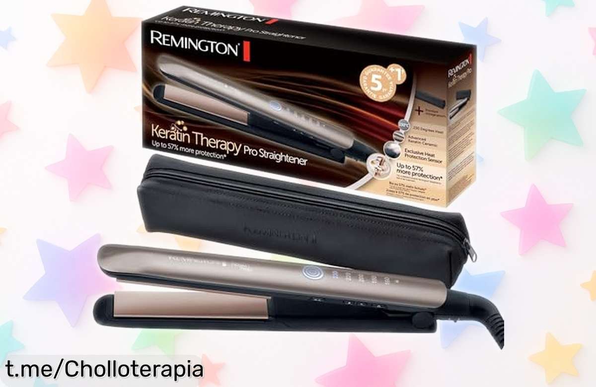 Plancha de pelo Remington con queratina: calor en 15 segundos para un cabello liso y suave a precio rebajado que no se repetirá, ¡mímate hoy y luce fabulosa!