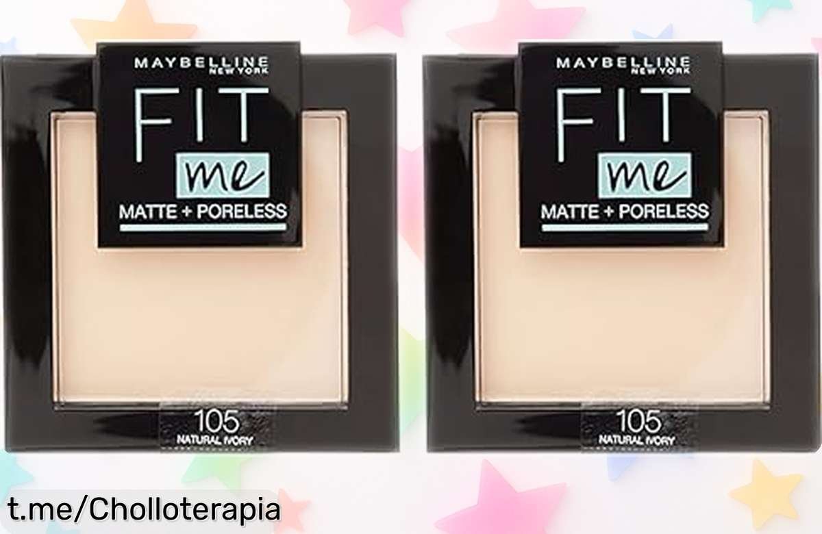 Polvos matificantes Maybelline Fit Me en paquetazo de 2 a precio rebajado, ¡consigue frescura y perfección para tu piel antes que se acabe!