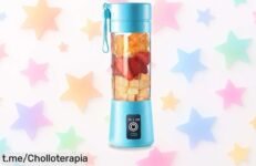 Potente batidora licuadora portátil Almalux de 380 ml, ¡precio rebajado que no se repite! Extrae sabor y energía en cada batido antes de que se acabe esta oferta.