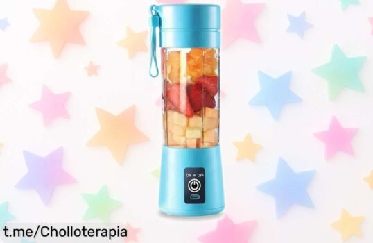 Potente batidora licuadora portátil Almalux de 380 ml, ¡precio rebajado que no se repite! Extrae sabor y energía en cada batido antes de que se acabe esta oferta.