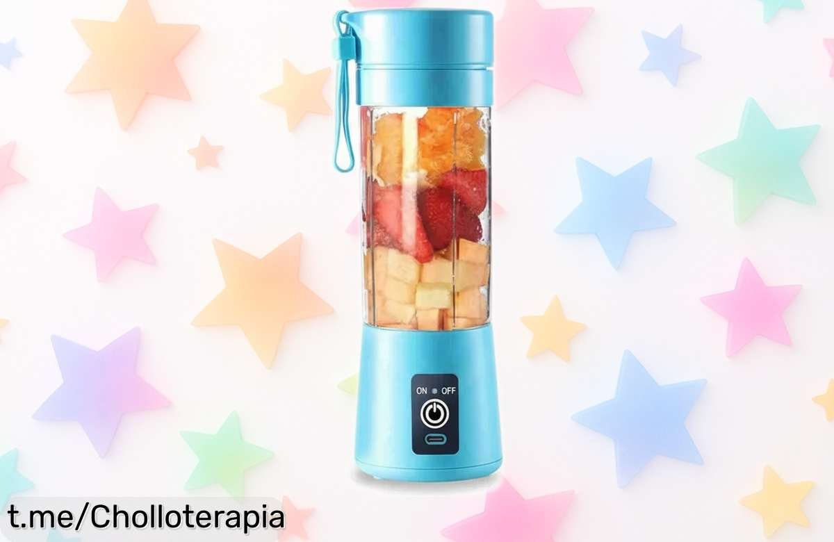 Potente batidora licuadora portátil Almalux de 380 ml, ¡precio rebajado que no se repite! Extrae sabor y energía en cada batido antes de que se acabe esta oferta.