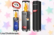 Potente calefactor de gas KESSER para terraza, precio rebajado que no podrás creer; ¡disfruta del calor al instante y haz de tu espacio el más acogedor antes que se acabe esta oferta!