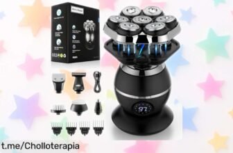 Potente máquina para afeitar cabeza con pantalla LED: ¡aprovéchate de este super chollo a precio rebajado y transforma tu look ahora mismo!