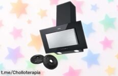 Potente y silenciosa campana extractora CIARRA, ideal para renovar tu cocina; precio rebajado que no puedes dejar escapar. ¡Hazla tuya antes de que se agoten!