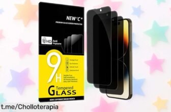 Protector pantalla privacidad para iPhone 14 Pro Max, ¡super resistencia y ángulo seguro a precio loco! No dejes que espíen tu móvil, corre antes de que vuelen estas unidades.