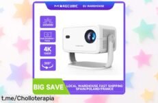 Proyector portátil Magcubic con Android 14 y calidad 8K a precio loco, ¡ofertón que vuela! Disfruta tus pelis al aire libre sin límites. No te lo pierdas, quedan pocas unidades.