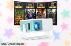 Proyector portátil mini Wolfang: Imágenes Full HD y ahora a un precio rebajado que no puedes dejar pasar, ¡disfruta del cine en casa como nunca antes!
