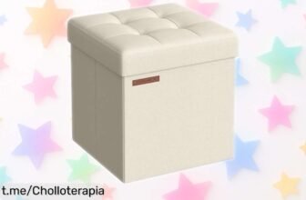 Puff almacenaje súper resistente que aguanta hasta 300 kg: ¡ofertón por tiempo limitado! Haz espacio en tu hogar y dale un toque único antes de que se agote.