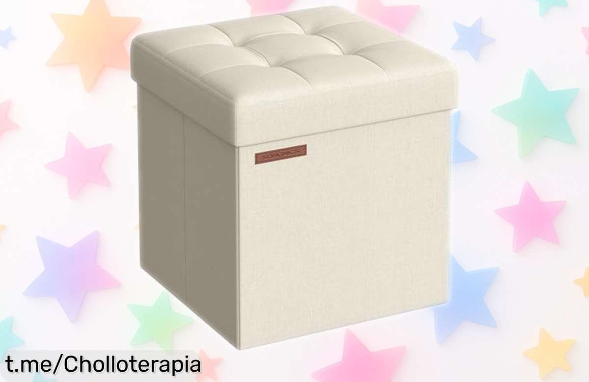 Puff almacenaje súper resistente que aguanta hasta 300 kg: ¡ofertón por tiempo limitado! Haz espacio en tu hogar y dale un toque único antes de que se agote.