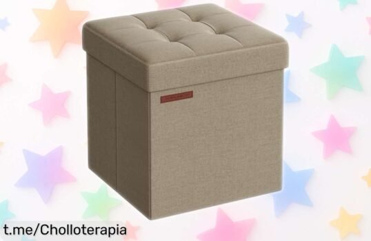 Puff baúl de almacenaje super resistente para tu hogar, espacio gigante y fácil de montar a un precio rebajado ¡No te quedes sin el tuyo y vive el orden en casa!