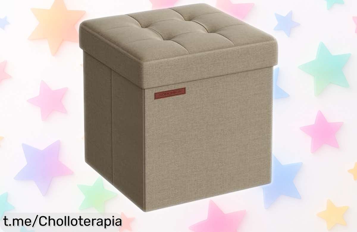 Puff baúl de almacenaje super resistente para tu hogar, espacio gigante y fácil de montar a un precio rebajado ¡No te quedes sin el tuyo y vive el orden en casa!