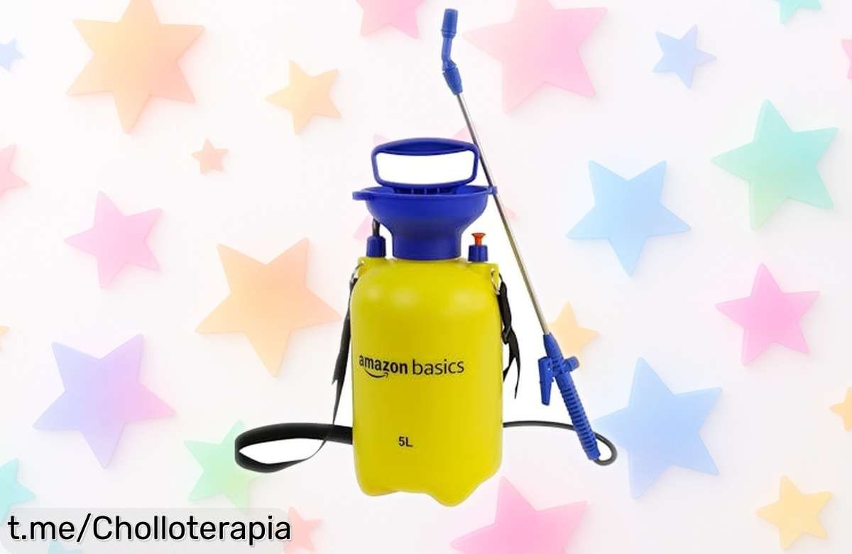 Pulverizador a presión Amazon Basics con seguro y chorro ajustable, ¡oferta limitada para cuidar tus plantas sin complicaciones! Corre por este super chollo antes de que despierte.