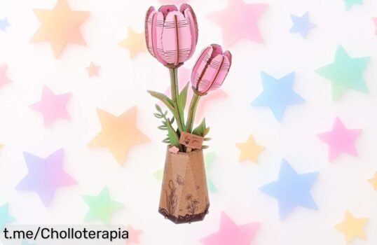 Puzzle 3D de madera Robotime Tulipán rosa, un super chollo a precio rebajado para desconectar y dejar volar tu creatividad. ¡Hazlo hoy y regala alegría única antes que se acabe!