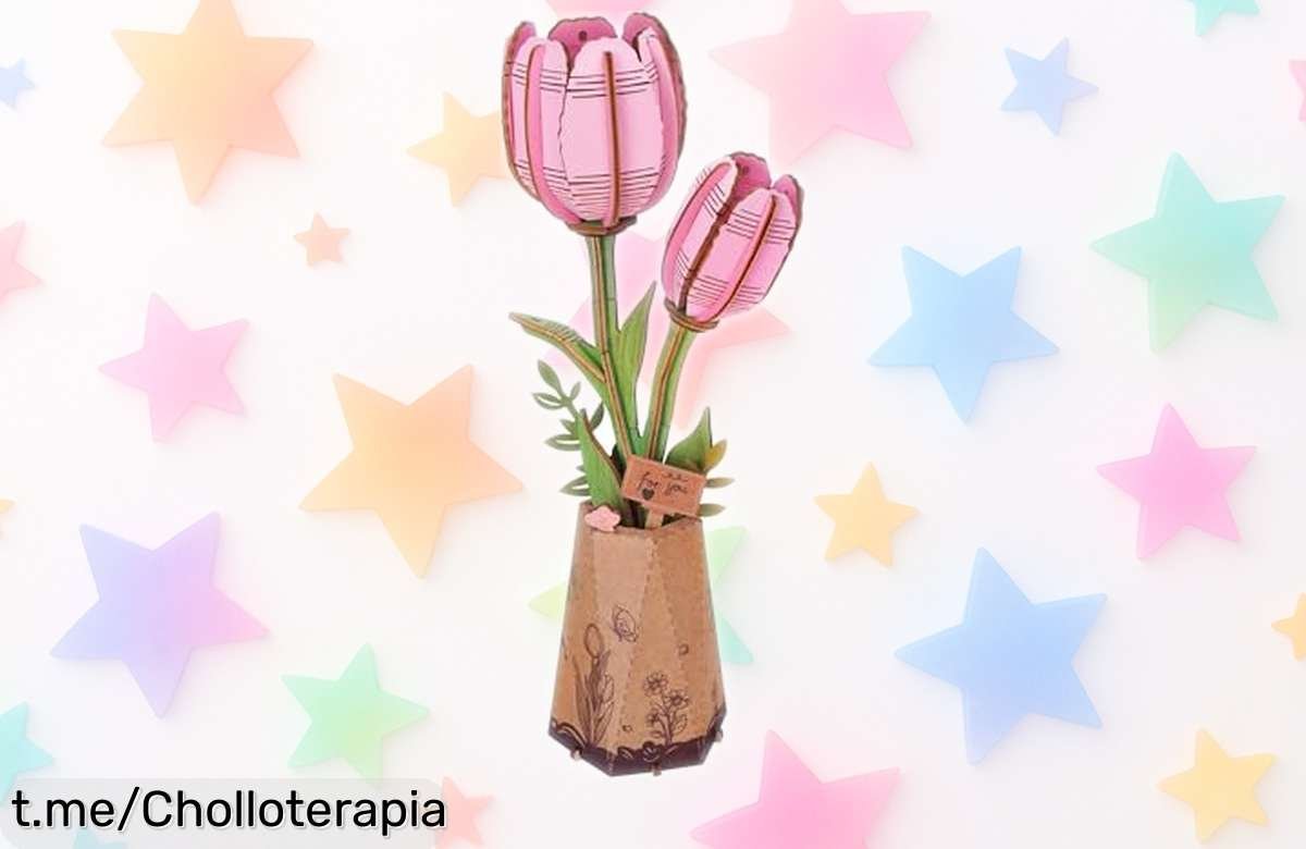 Puzzle 3D de madera Robotime Tulipán rosa, un super chollo a precio rebajado para desconectar y dejar volar tu creatividad. ¡Hazlo hoy y regala alegría única antes que se acabe!