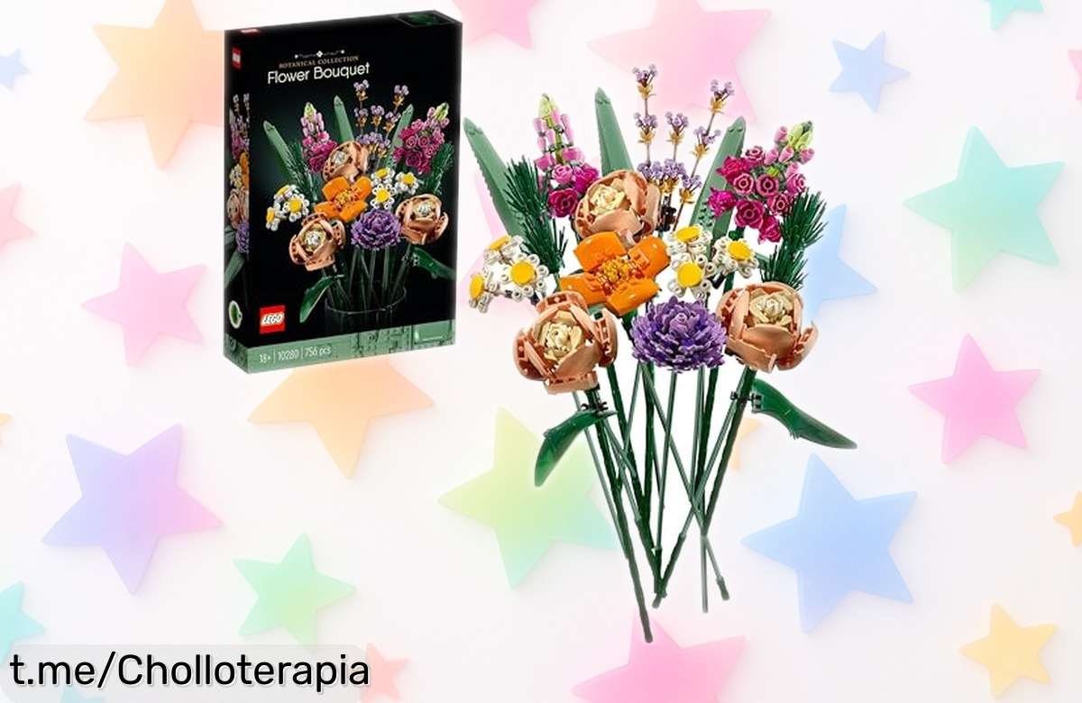Ramo de flores LEGO súper realista que siempre brilla, personalízalo y sorprende a quien más quieres ¡no te pierdas este descuentazo antes que se agote!