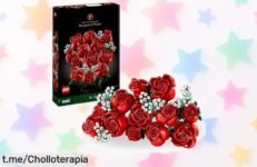 Ramo de rosas rojas LEGO para decorar con encanto, ahora a un precio rebajado que te dejará boquiabierto ¡No dejes pasar esta oportunidad y regala sonrisas!