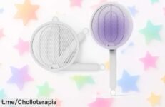 Raqueta matamoscas eléctrica 2 en 1 con luz UV, despide los insectos al instante y a un precio rebajado de locura: ¡no te quedes sin la tuya y vive tranquilo ya!