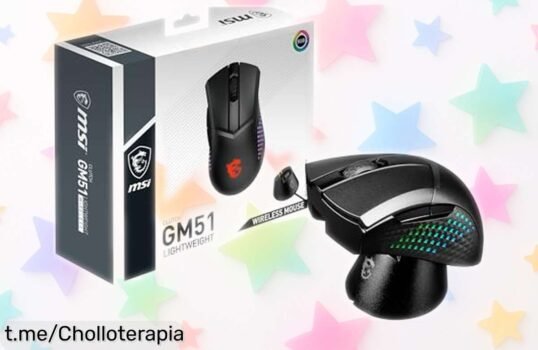 Ratón gaming inalámbrico MSI Clutch con batería de 150 horas a precio rebajado, ¡chollazo para jugar como un pro sin límites y disfrutar al máximo cada partida!