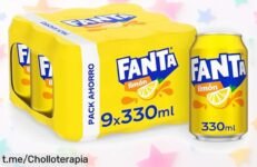 Refresco de limón Fanta en pack de 9 latas con zumo real a precio loco, ¡no te quedes sin sabor y ahorra mientras celebras tus mejores momentos!