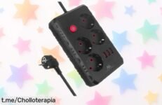 Regleta Macclean MCE392/3 con 4 tomas y 3 USB, ahora a precio rebajado ¡Ordena tu espacio y carga todo sin líos antes de que se agote esta oportunidad única!