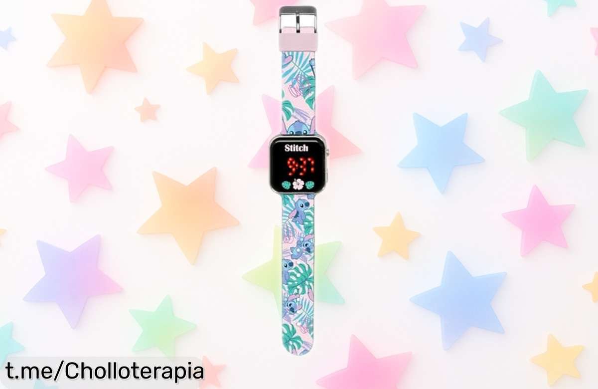 Reloj digital de Stitch para niña con pantalla LED clara y batería duradera, ¡precio rebajado en un súper chollo que hará sonreír a cualquier peque!