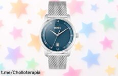 Reloj elegante de acero inoxidable Boss con movimiento de cuarzo y diseño azul. ¡Caída de precio irresistible! No te quedes sin el tuyo, luce estilo y precisión ya.