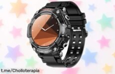 Reloj inteligente deportivo con batería de larga duración que cuida tu salud y controla tu ritmo, ¡no te quedes sin el chollo que hará latir tu corazón más fuerte!