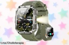 Reloj inteligente militar Blackview: super resistencia, linterna y brújula a un precio loco. Aprovecha este ofertón único y vive cada aventura al máximo. ¡No te lo pierdas!
