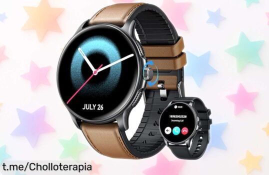 Reloj inteligente para hombre con pantalla AMOLED que te permite hacer llamadas sin móvil y más de 120 modos deportivos a un precio rebajado, ¡no lo dejes escapar o te quedarás sin él!