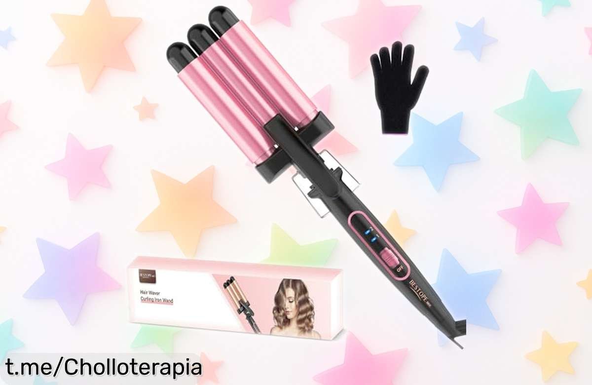 Rizador de ondas Bestope con calentamiento rápido y guante protector, ¡descuentazo brutal para lucir un pelo de revista hoy mismo!