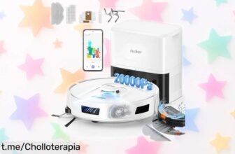 Robot aspirador fregasuelos Redkey con succión ultra potente y base de autovaciado a un precio rebajado que vuela, ¡haz tu casa más limpia sin esfuerzo y disfruta del tiempo libre!