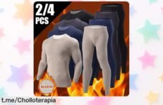 Ropa interior térmica para hombre en oferta limitada, ¡aprovéchate de este super precio y mantente abrigado todo el invierno sin pensarlo más!