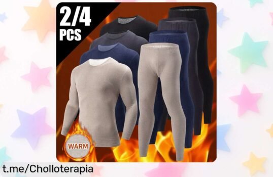 Ropa interior térmica para hombre en oferta limitada, ¡aprovéchate de este super precio y mantente abrigado todo el invierno sin pensarlo más!