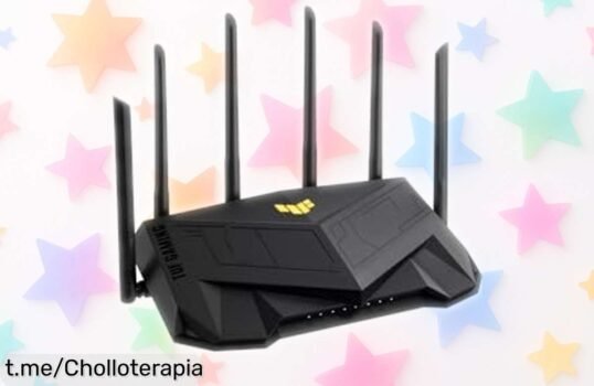 Router WiFi 6 Asus Tuf potente y rápido con seguridad total, ¡a un precio rebajado que no se ve todos los días! Conéctate ahora y siente la diferencia en cada rincón de tu hogar.