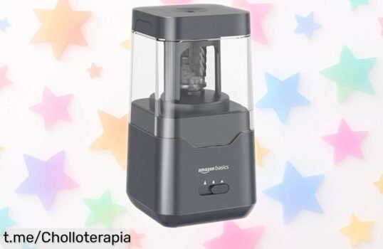 Sacapuntas eléctrico portátil Amazon Basics, afila lápices gruesos sin parar y está a precio loco. ¡Aprovecha este super chollo antes de que desaparezca!