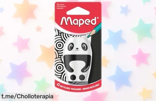Sacapuntas panda Maped Shakky con depósito a precio loco; afila sin esfuerzo y guarda mucho para que los peques creen felices ¡No dejes escapar la diversión, cógetelo ya!
