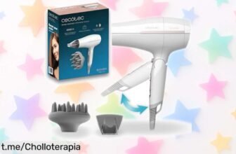 Secador de pelo de viaje Cecotec 2000W con aire frío: ¡Llévatelo a precio rebajado y consigue un peinado perfecto en segundos, no lo dejes escapar! Tu pelo lo merece.