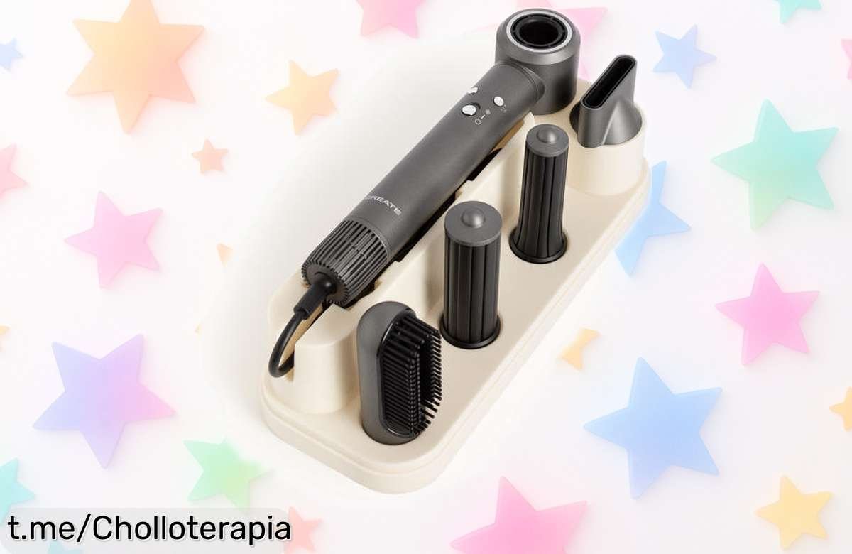 Secador y moldeador iónico 5 en 1 con tecnología Coanda, ¡ahora a precio rebajado! No dejes pasar este super chollo para lucir un pelo espectacular que todos admirarán.