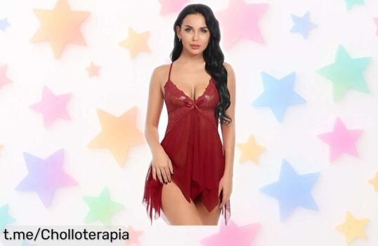 Sensacional lencería de encaje YaShaer para mujer, babydoll y tanga en rojo a precio rebajado ¡No te quedes sin ella y deslumbra en tus noches más inolvidables!