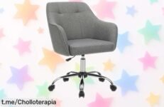 Silla de estudio giratoria SONGMICS con ajuste de altura: ¡rebajada en este súper chollo! No pierdas la oportunidad de darle onda a tu espacio y estudiar cómodamente.