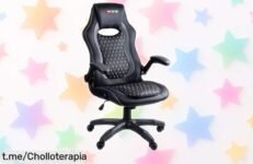 Silla de juego pro racing negra con brazos plegables a precio rebajado, ¡corre que vuelan y vive la emoción de ganar cada partida!