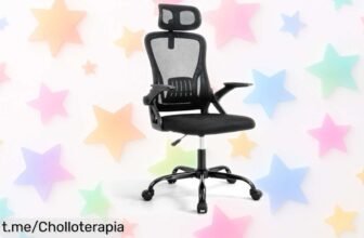Silla de oficina ergonómica con respaldo transpirable y soporte lumbar a precio loco: cuida tu postura y disfruta mientras trabajas ¡Aprovecha esta oferta limitada ahora!