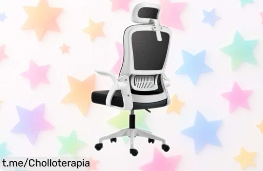 Silla de oficina gaming con respaldo de malla y reposacabezas, rebajada a precio loco: ¡no te pierdas este ofertón que hará que tu juego y trabajo sean lo mejor!
